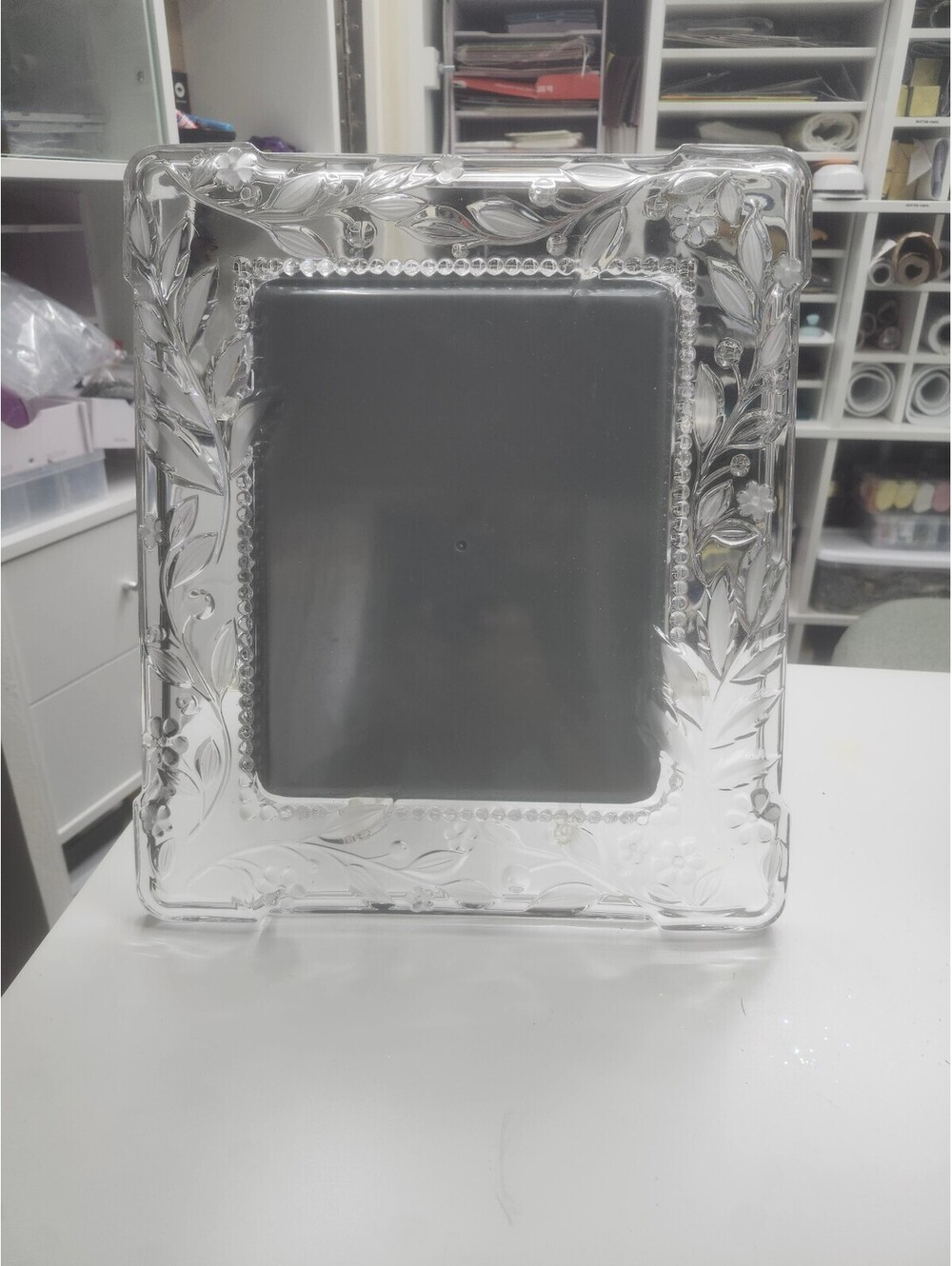 Elegant Silver Floral Photo Frame